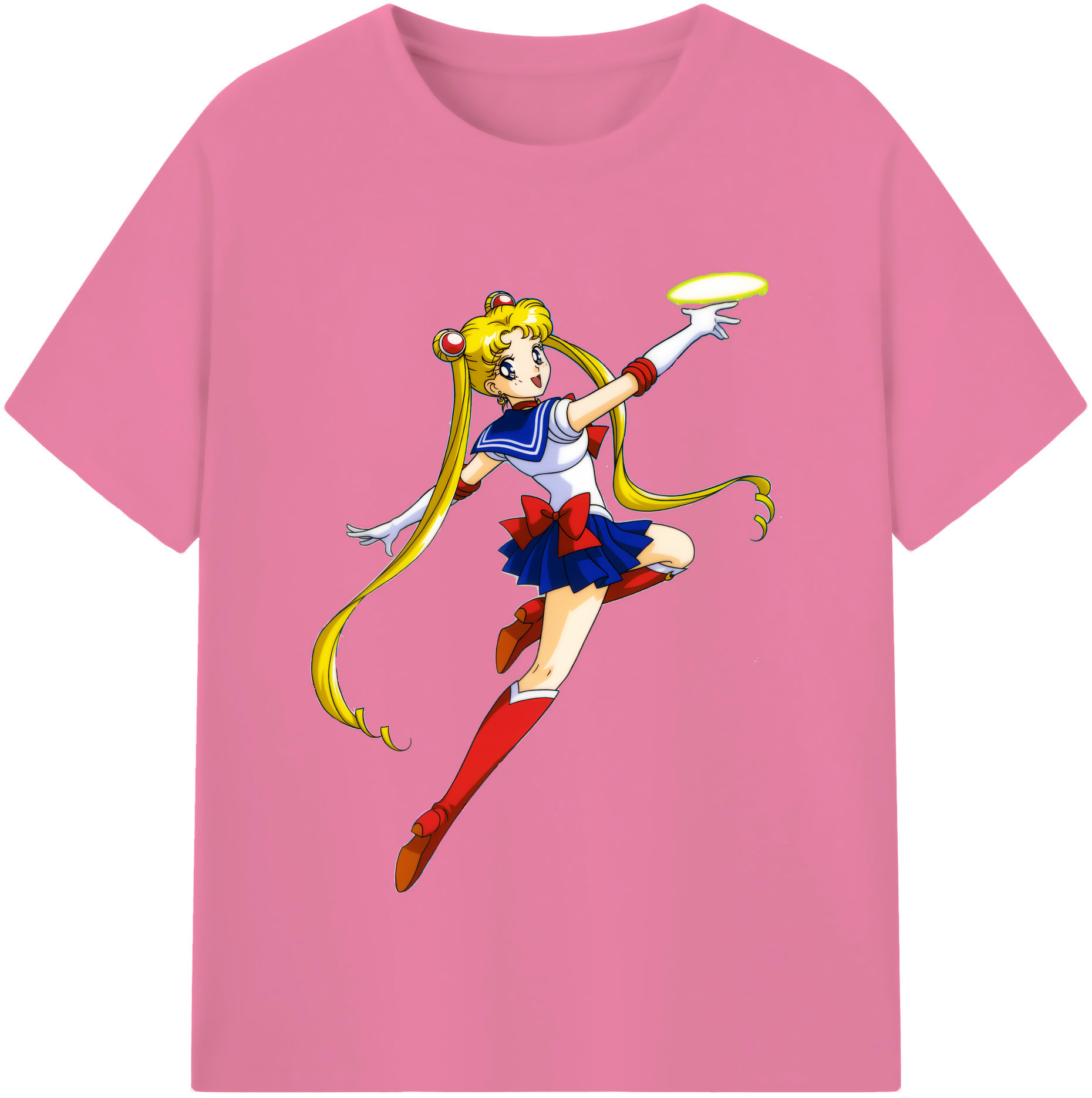 （画像用） 美少女戦士セーラームーン 月野 うさぎ つきの うさぎ Sailor Moon Tsukino Usagi 綿100％半袖Tシャツ（フロントプリント）